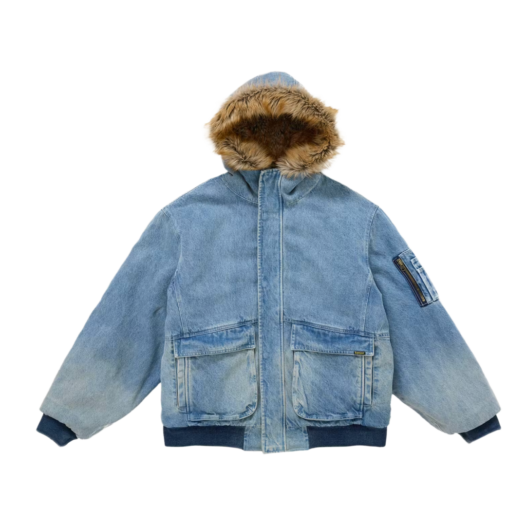 Supreme 'Faux Fur' Reversible Denim Work Jacket