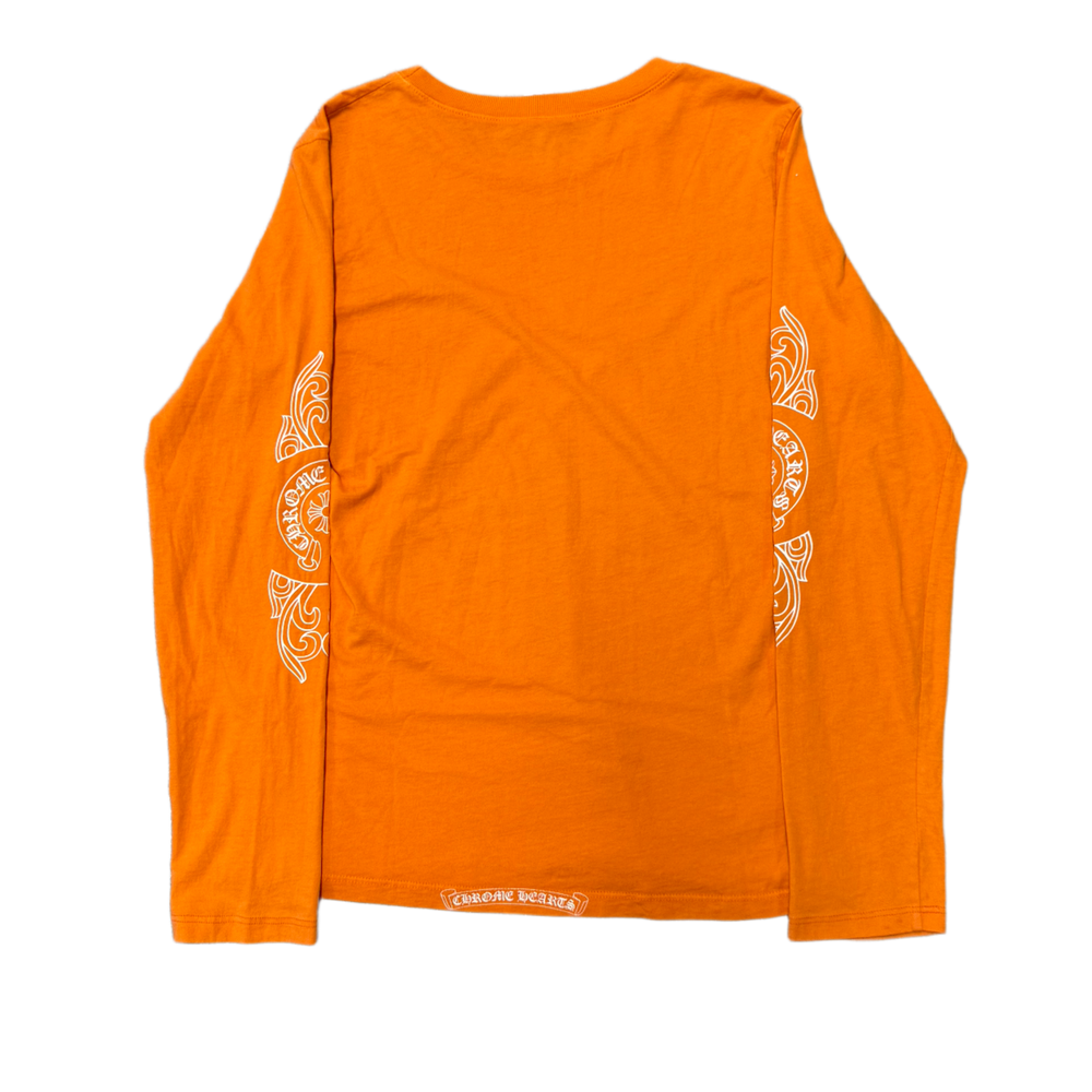 Chrome Hearts 'Floral Horseshoe' Vintage Women's Orange Longsleeve