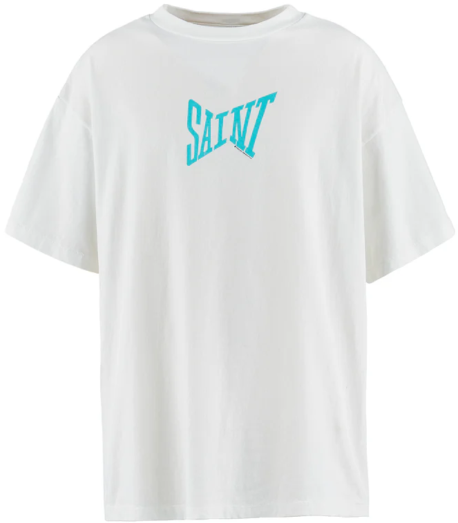 Saint Michael 'Blue Ribbon' White Tee