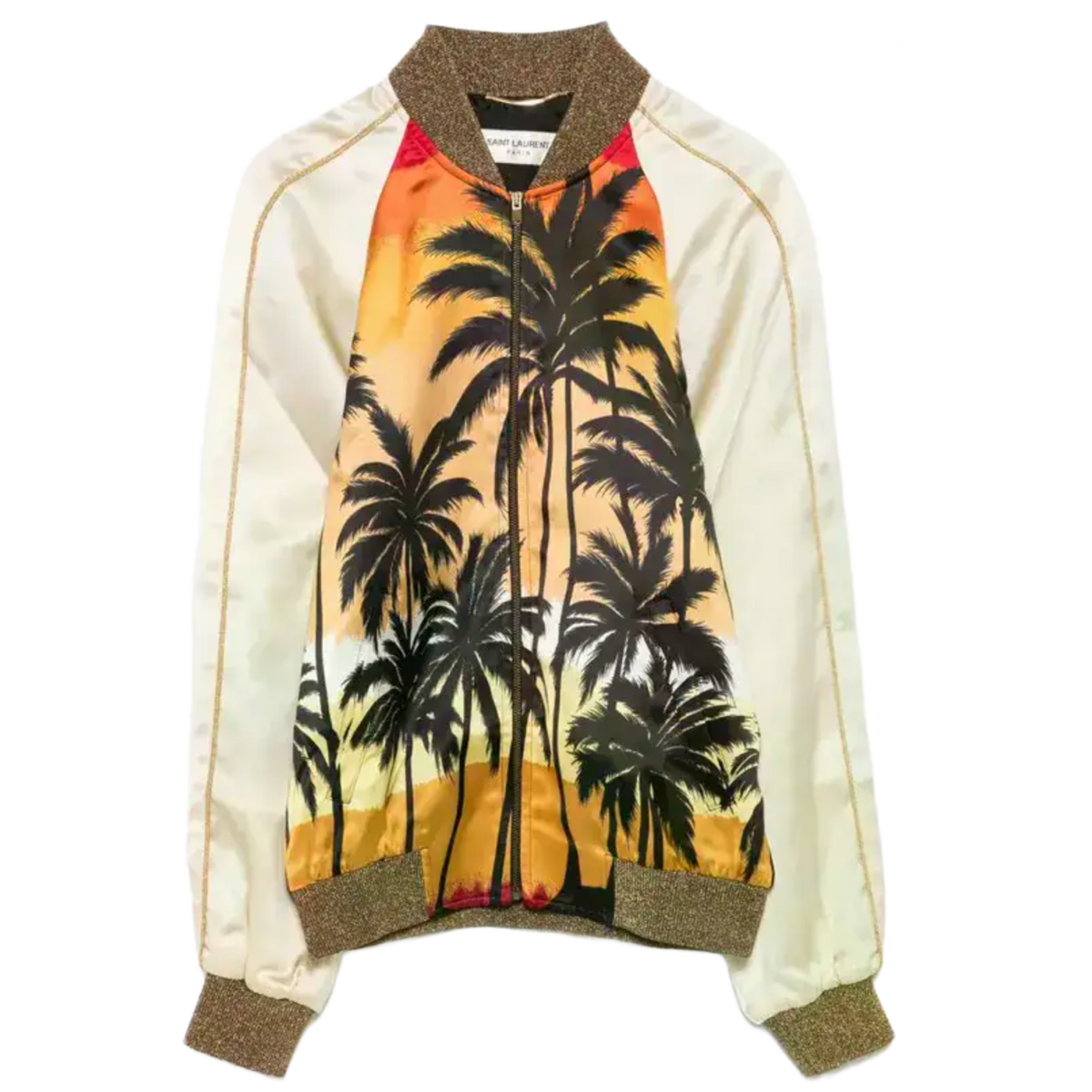 Saint Laurent 'Orange' Palm Trees Bomber Jacket