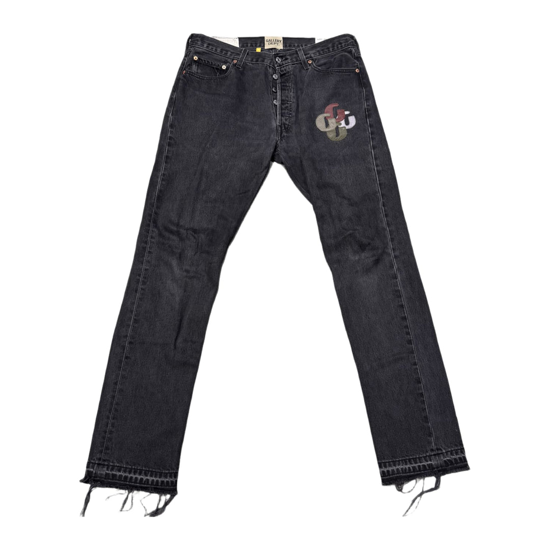 Gallery Dept 'Black 5001 Straight Leg G Patch' Jeans