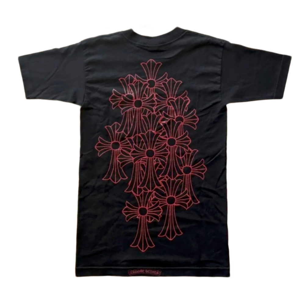 Chrome Hearts 'Red Vine Dagger/Cemetery' Vintage Black Pocket Tee