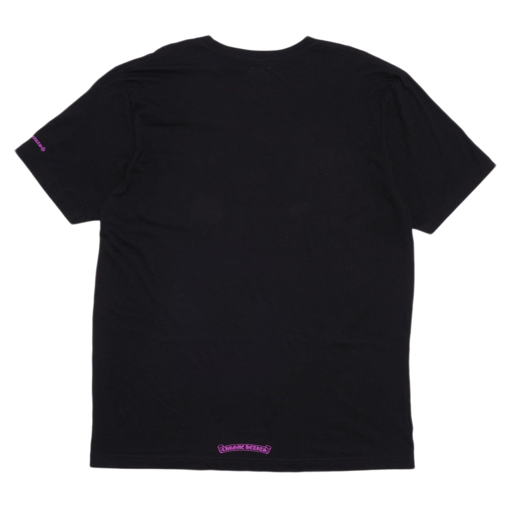 Chrome Hearts 'Purple Neck Logo' Black Pocket Tee