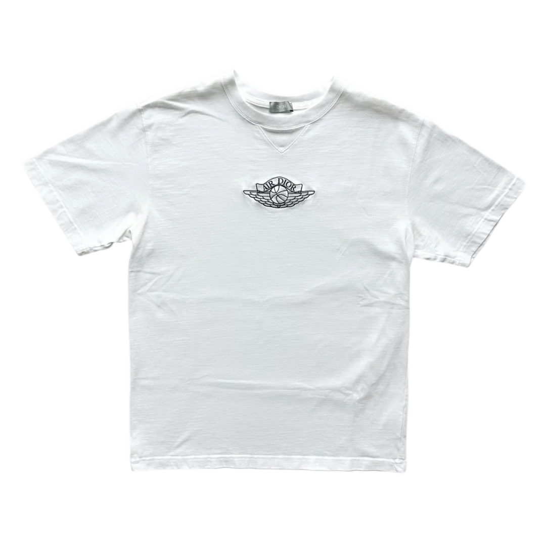 Dior x Air Jordan 'Wings Logo' White Tee
