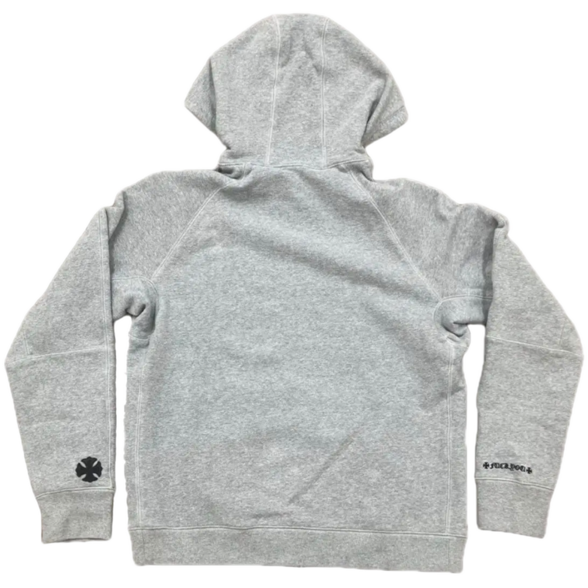 Chrome Hearts 'Grey' Y Not Patch Dagger Zip Up Hoodie