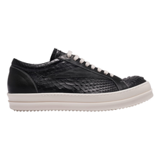 Rick Owens 'Black/Milk' Embossed Python Vintage Sneaks