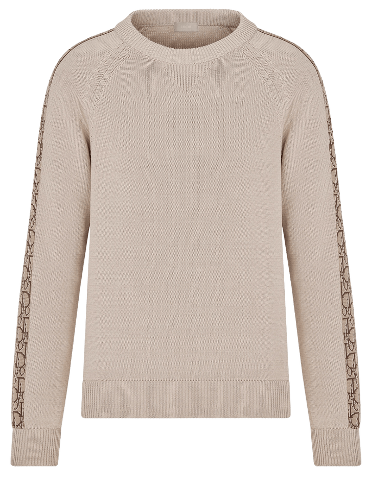 Christian Dior 'Oblique' Sleeve Inserts Knit Sweater