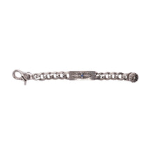 Chrome Hearts 'Blue Sapphire' Floral ID Cuban Clasp Bracelet