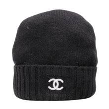 Chanel 'Half Black Half Ecru' Cashmere CC Beanie