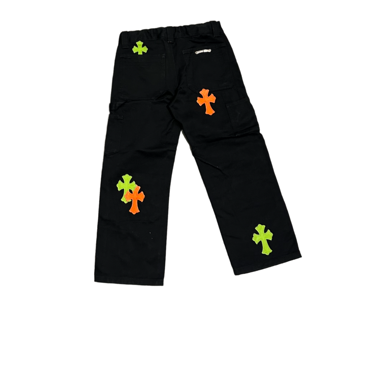 Chrome Hearts Kids 12 Patch Black Carpenter Pant