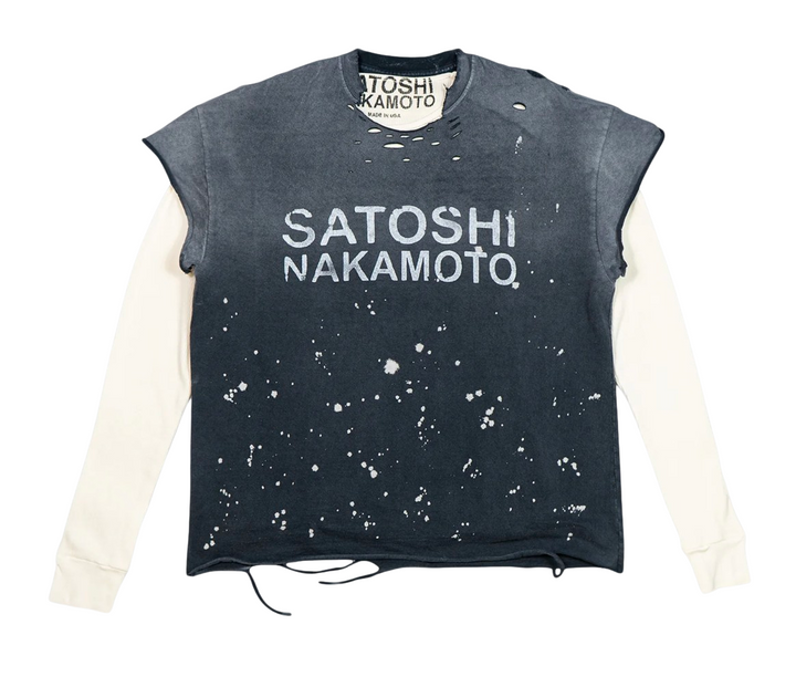 Satoshi Nakamoto 'Black' Luke Thermal Longsleeve Tee