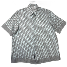 Dior 'Blue Diamond' Oblique Button Up Silk Shirt