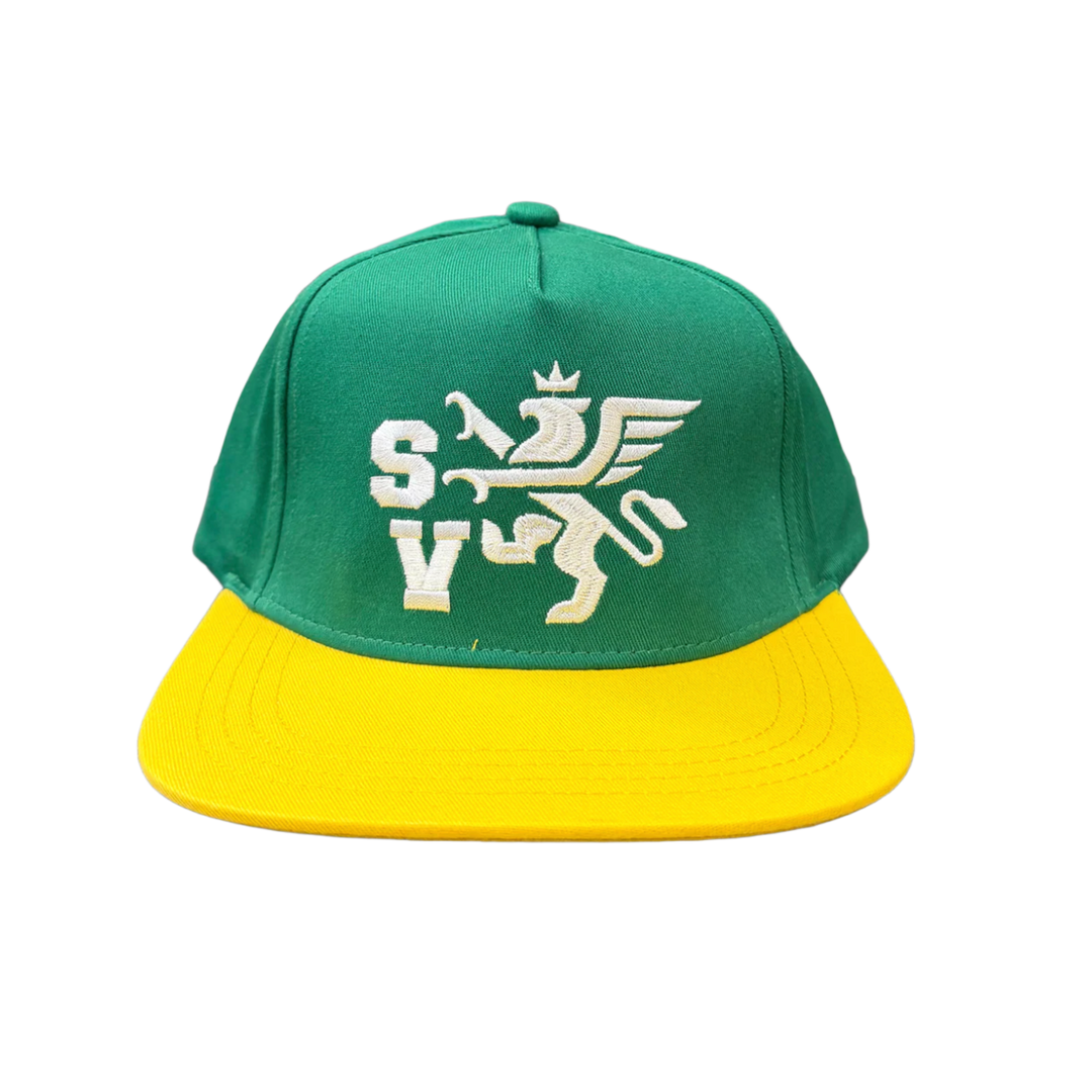 Saint Vanity 'Griffin' Green and Yellow Hat