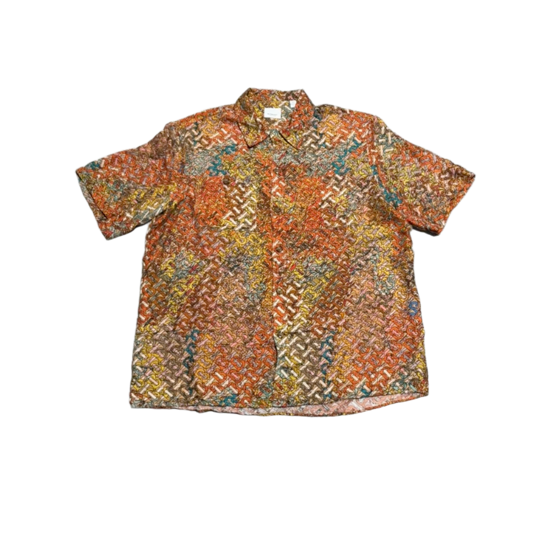 Burberry 'Multicolor' Monogram Print Silk Shirt