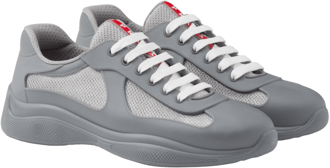 Prada 'Grey' America's Cup Rubber Sneakers