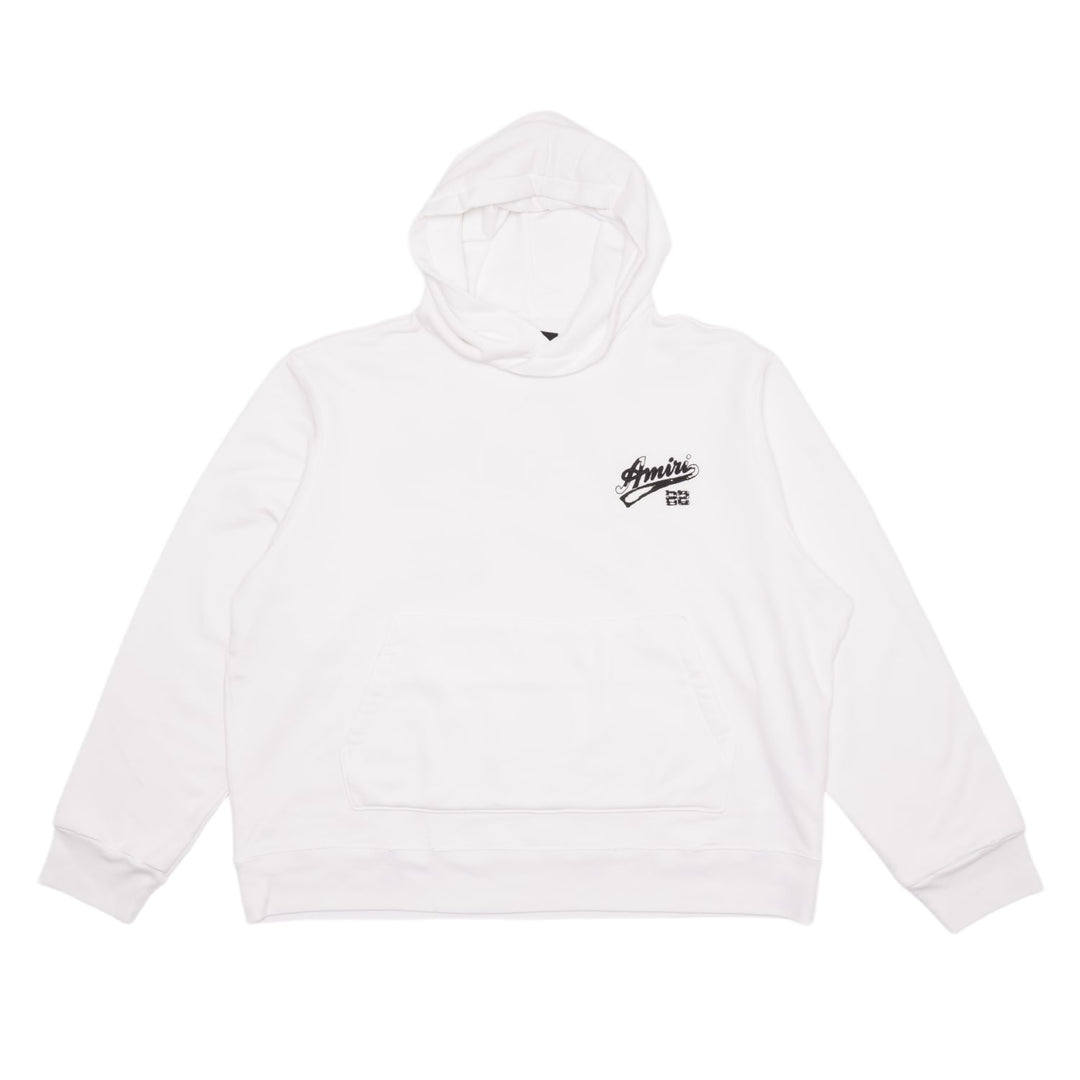 Amiri '22' Distressed White Hoodie