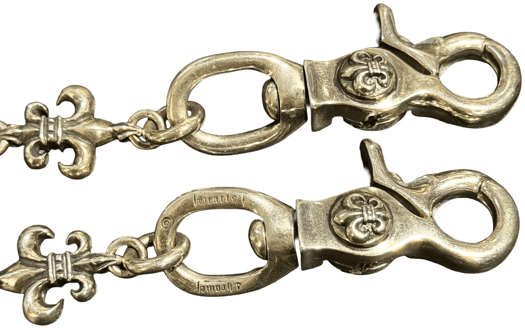 Chrome Hearts '17 Link' Silver Fleur De Lis Wallet Chain