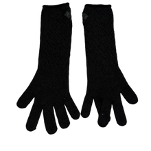 Chrome Hearts 'Cross Patch Silver Lace Long Gloves