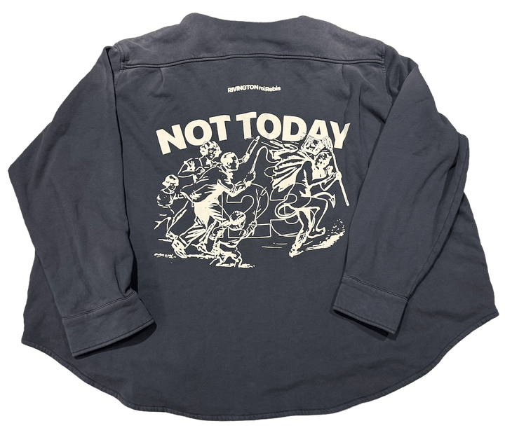 Rivington roi Rebis 'Not Today' Button Up Grey Long Sleeve