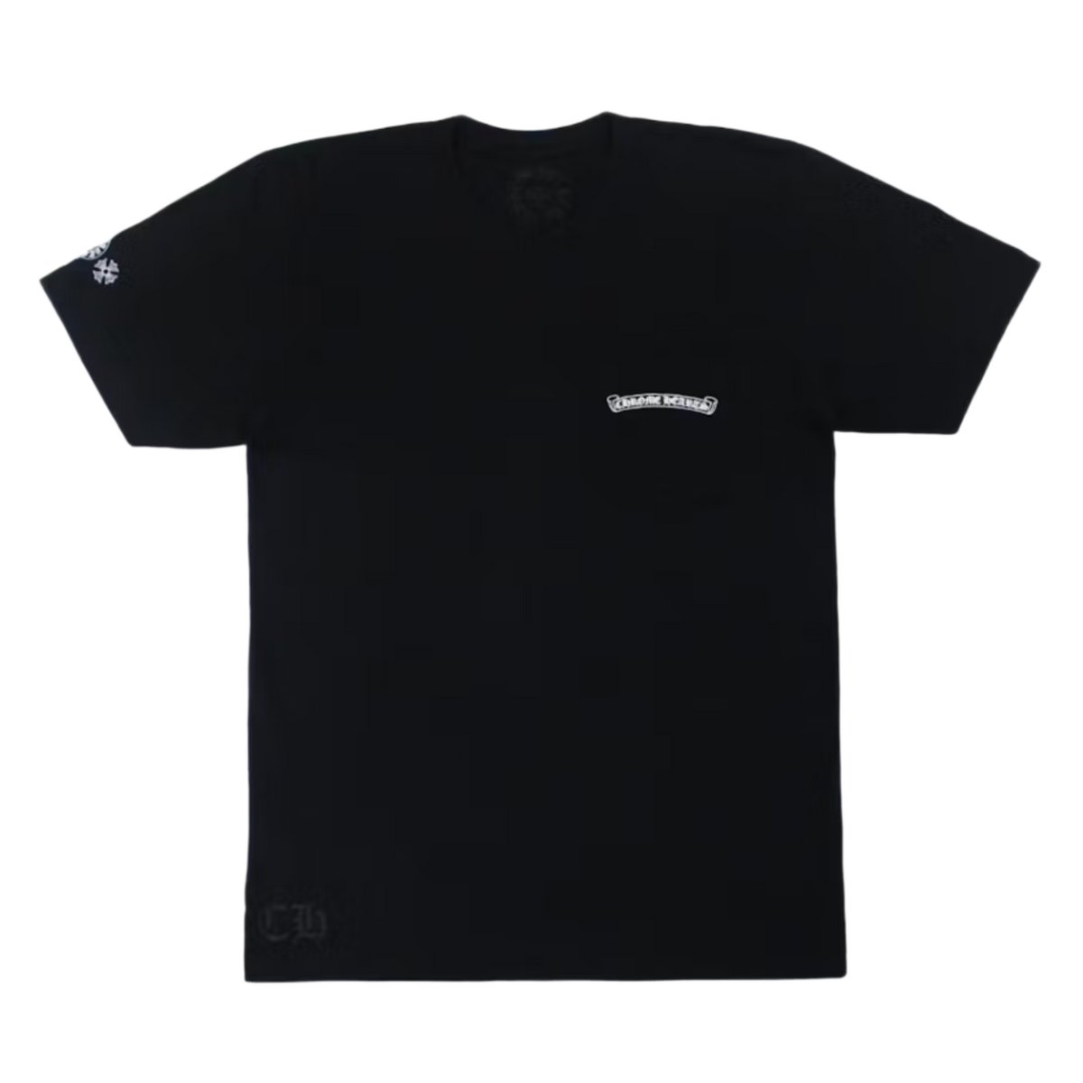 Chrome Hearts 'Black' Scroll Logo Multicolor Cross Tee