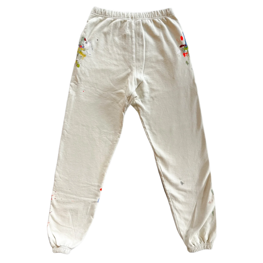 Gallery Dept Beige Paint Splatter Sweatpants