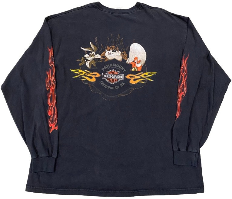 Harley Davidson 'Burning Taz' Vintage L/S Tee