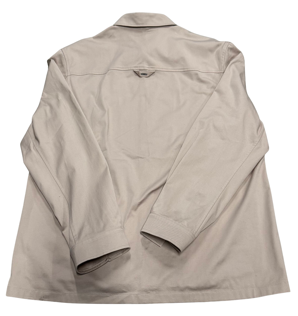 Louis Vuitton 'Beige' Monogram Flocked Casual Cotton Overshirt