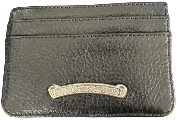Chrome Hearts 'Scroll' Black Card Holder