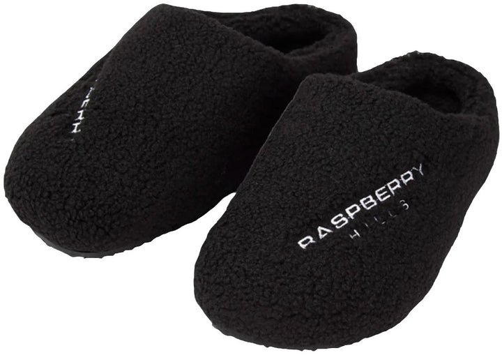 Gold+Vintage Raspberry Hills 'Black Fleece' Slippers