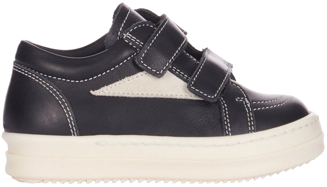 Rick Owens 'Black Leather' Baby Geo Sneaks