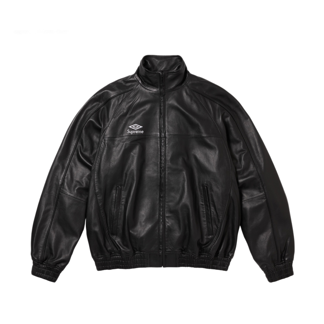 Supreme Umbro 'Black' Leather Track Jacket