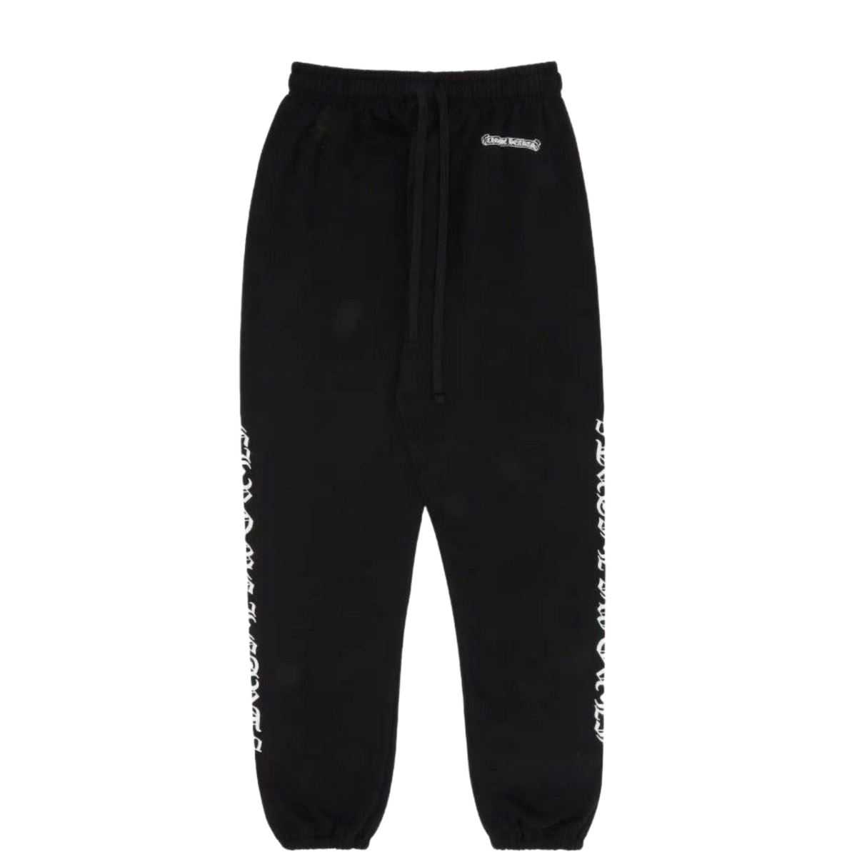 Chrome Hearts 'Black' Scroll Logo FU Black Sweatpants