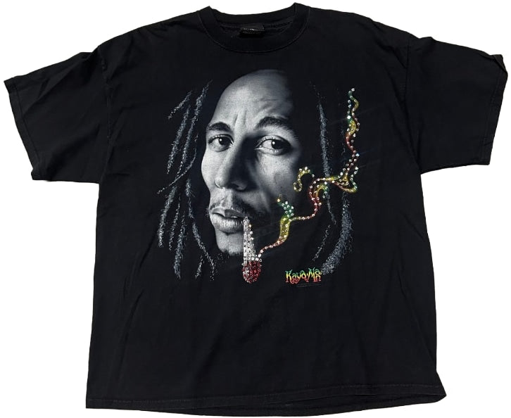 Bob Marley 'Joint' Rhinestone Vintage Tee
