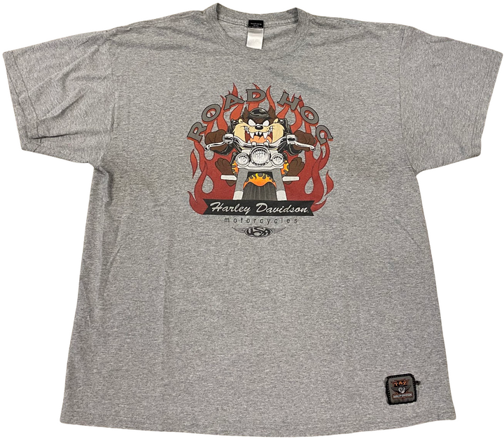 Harley Davidson 'Road Dog' Grey Vintage Tee