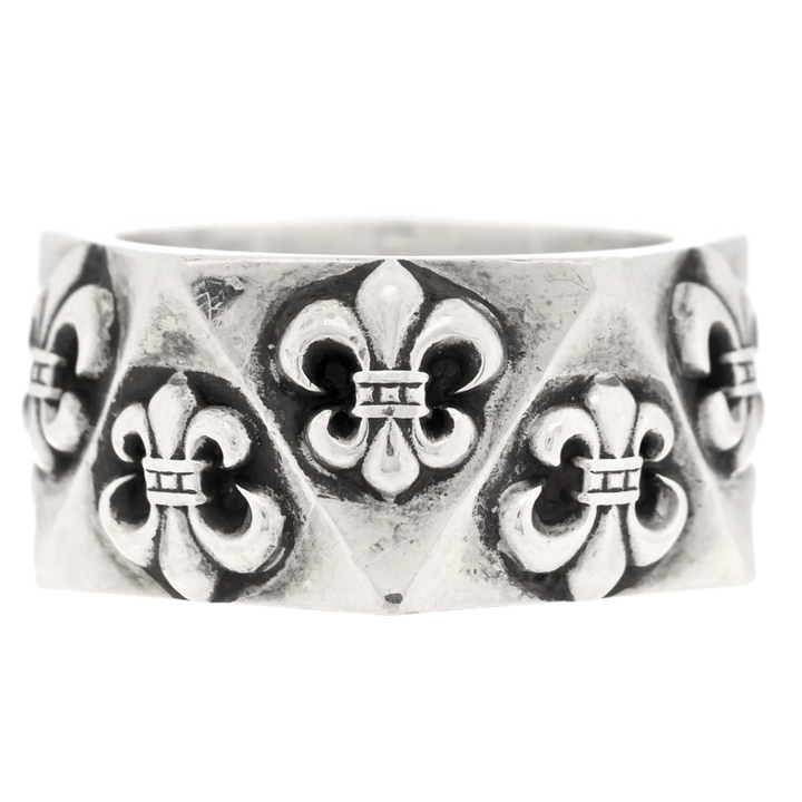 Chrome Hearts 'Fleur' Silver Pentagon Ring