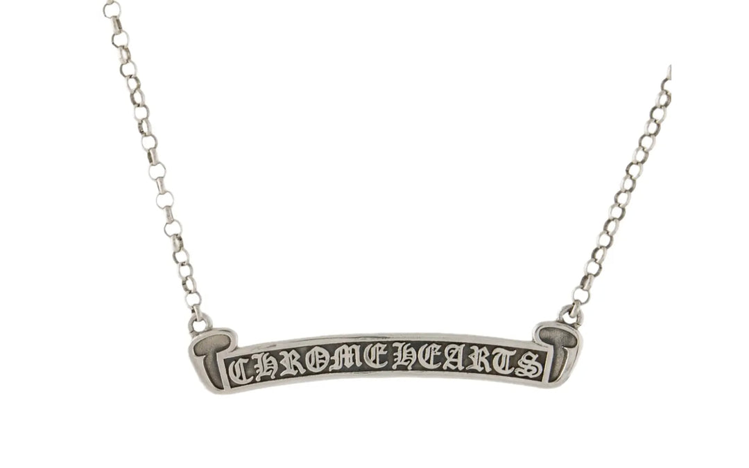 Chrome Hearts Scroll Label Chain Necklace