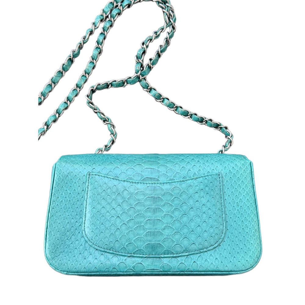 Chanel 'Turquoise' Python Mini Flap Bag