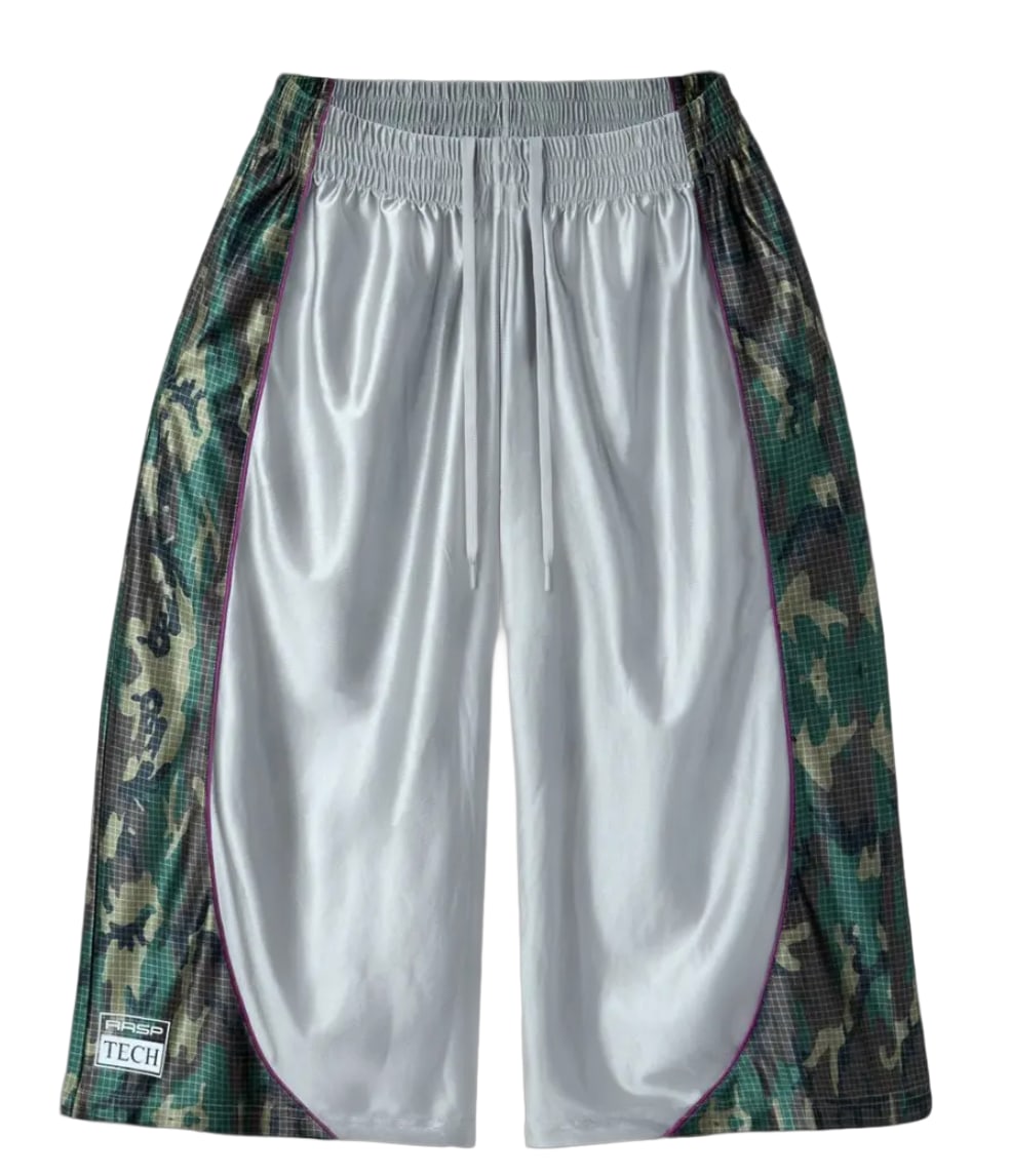Gold+Vintage Raspberry Hills 'Silver Camo' B-Ball Shorts