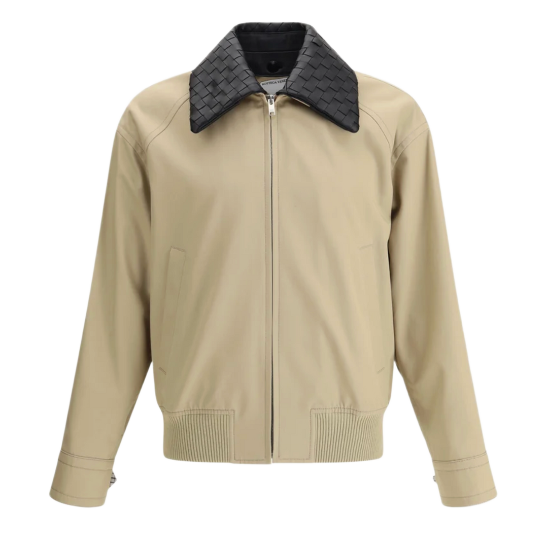 Bottega Veneta 'Tan' Leather Collar Jacket