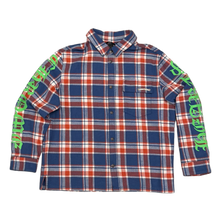 Chrome Hearts 'Green Logo' Blue Kids Flannel Shirt