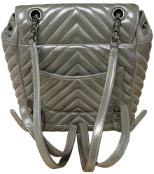Chanel 'Iridescent Grey' Urban Spirit Chevron Backpack
