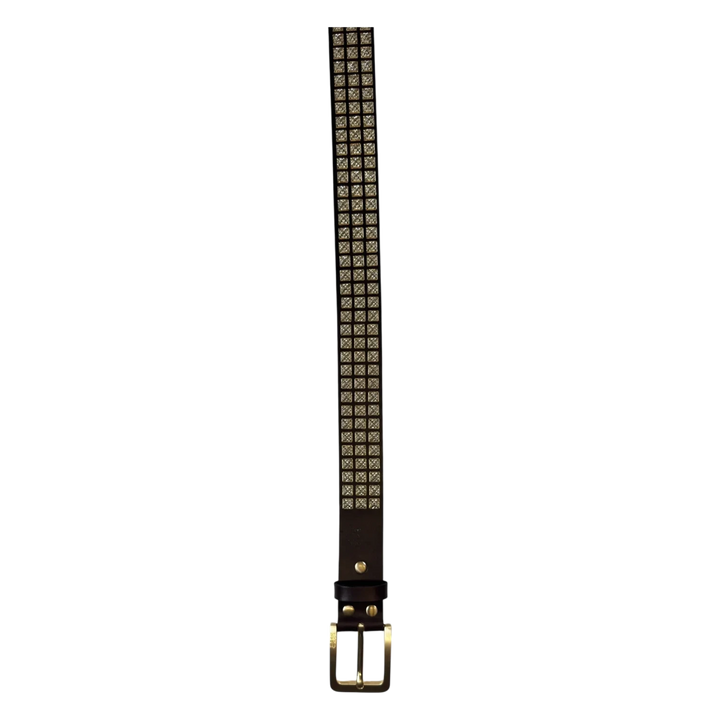 Bossi 'Gold on Brown' Studded Belt