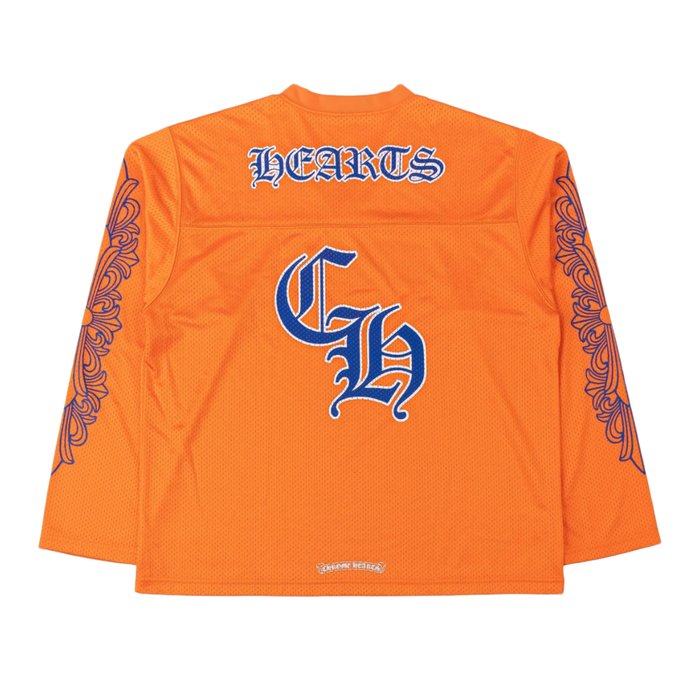 Chrome Hearts 'Orange' NYFW Mesh Warm Up Long Sleeve Jersey 