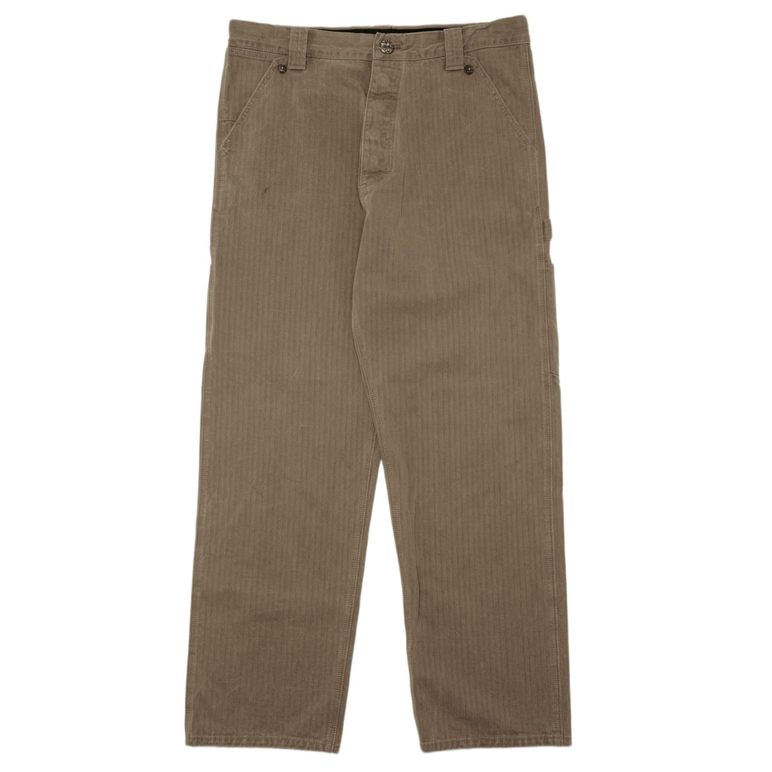 Chrome Hearts 'Tan' Herringbone Carpenter Pants