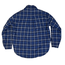 Balenciaga 'Navy Blue Padded' Oversized Flannel Shirt Jacket