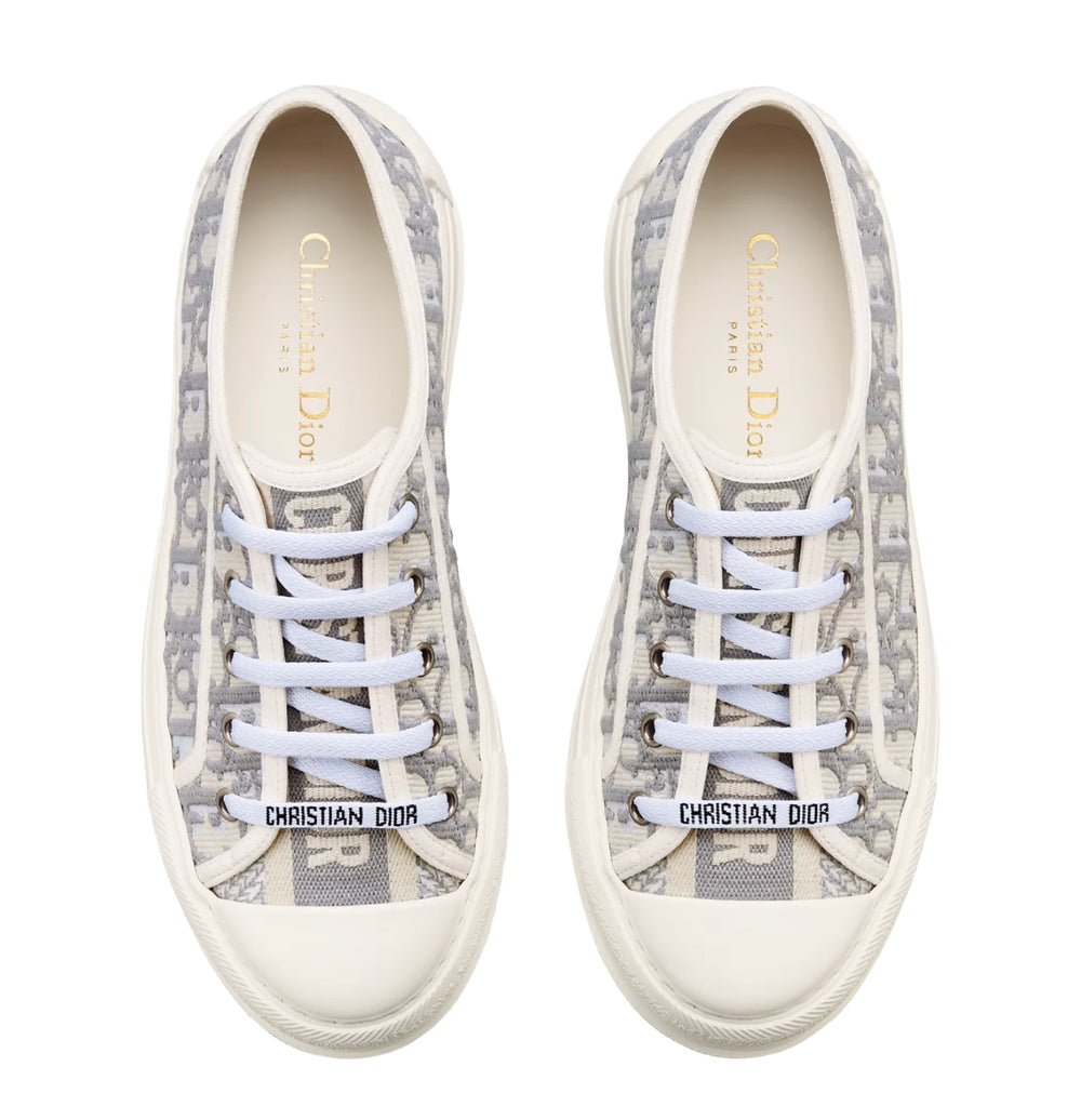 Dior 'Stone Grey' Oblique Embroidered Sneakers