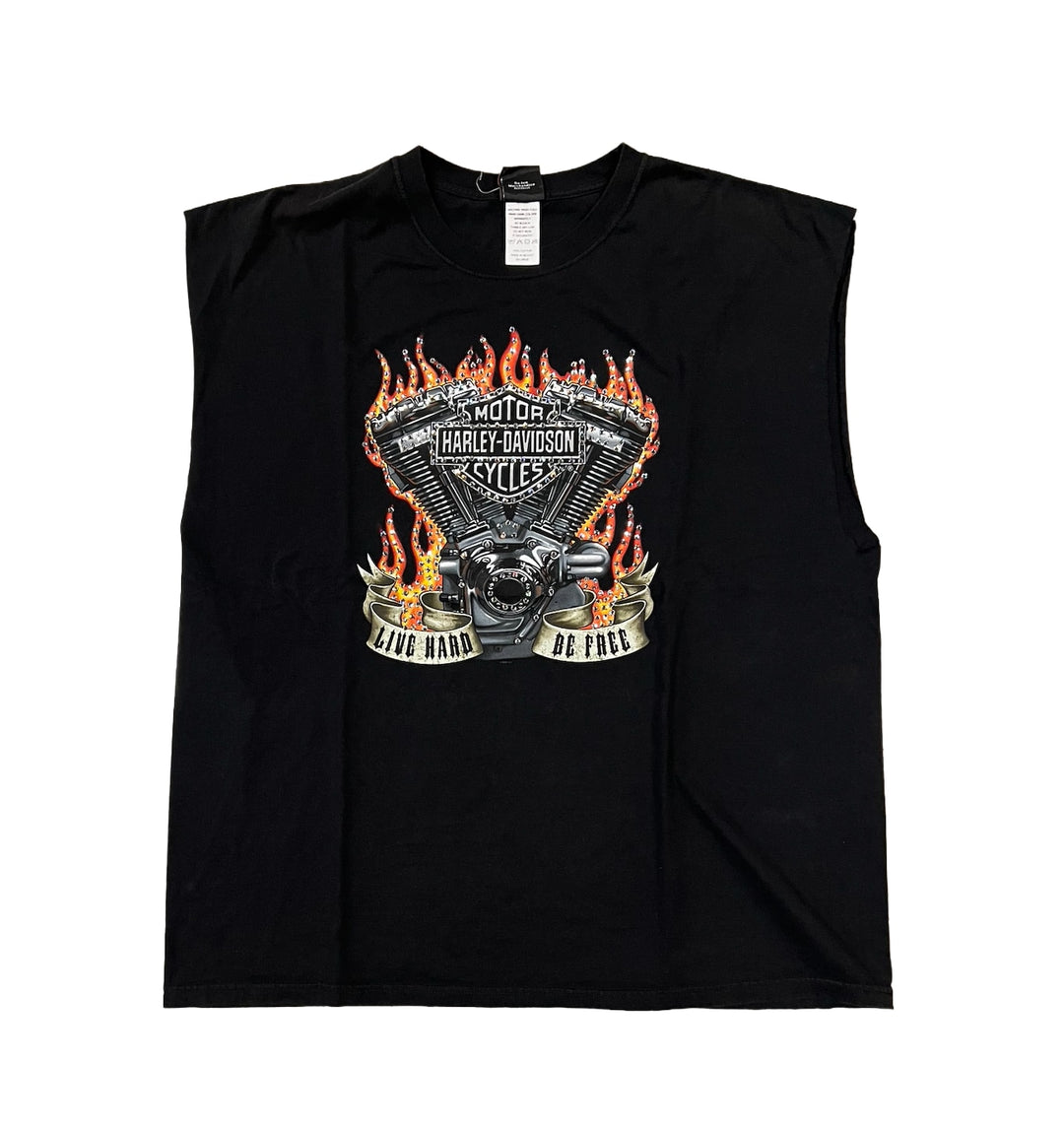 Harley Davidson 'Stafford, Texas' Rhinestone Vintage Cutoff