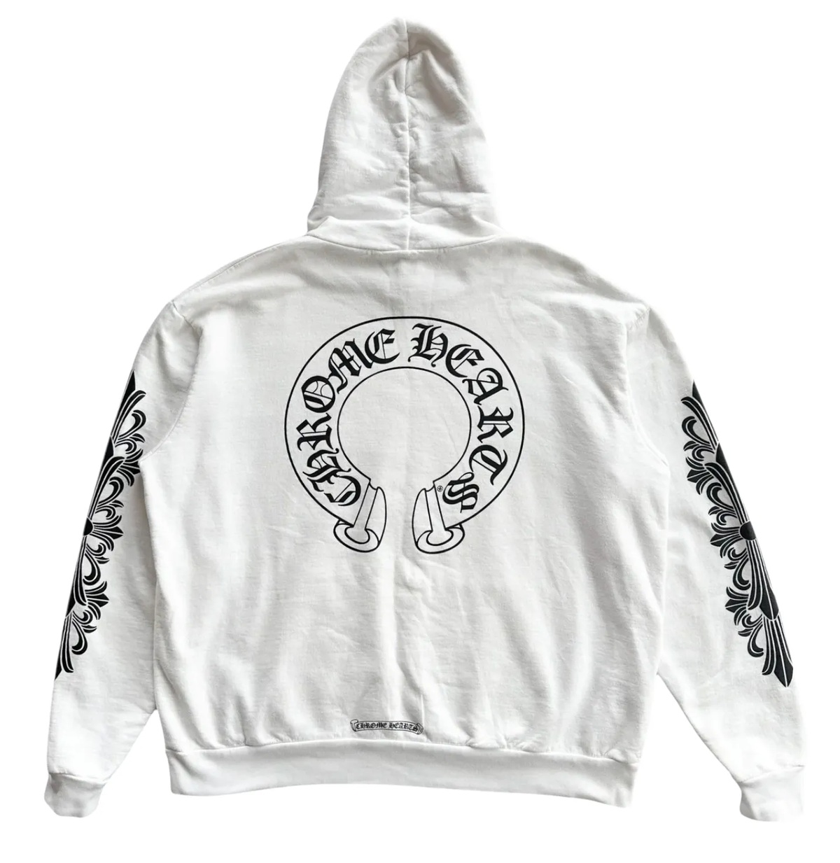 Chrome Hearts 'White' Floral Horseshoe Logo Hoodie