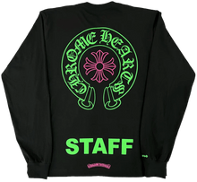 Chrome Hearts 'Miami Staff Pink Green' Horseshoe Logo Black Longsleeve