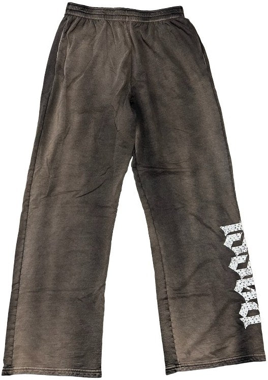 Bossi 'White Swirl' Faded Rhinestone Sweatpants